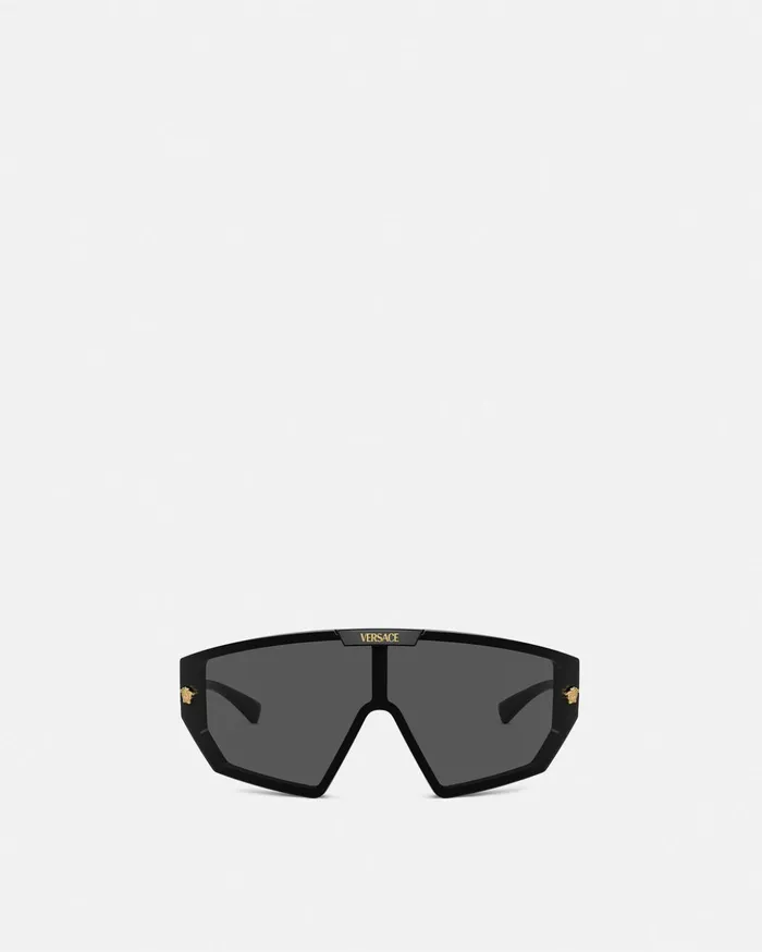 Versace Maxi Medusa Horizon Sgh Sunglasses Black MenWomen Sunglasses