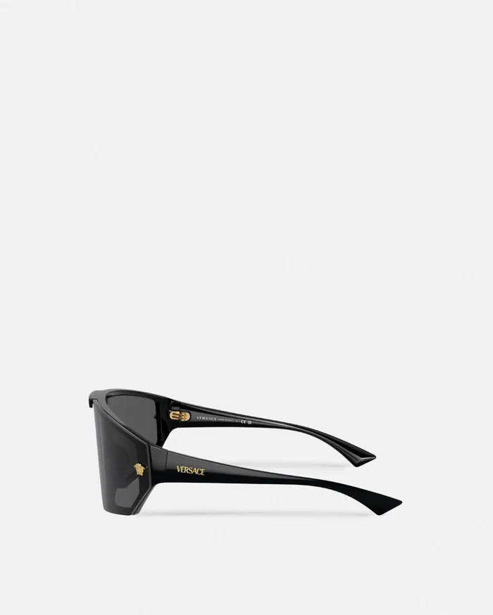 Versace Maxi Medusa Horizon Sgh Sunglasses Black MenWomen Sunglasses