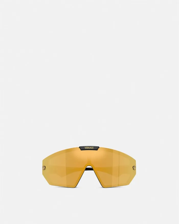 Versace Maxi Medusa Horizon Sgh Sunglasses Black MenWomen Sunglasses