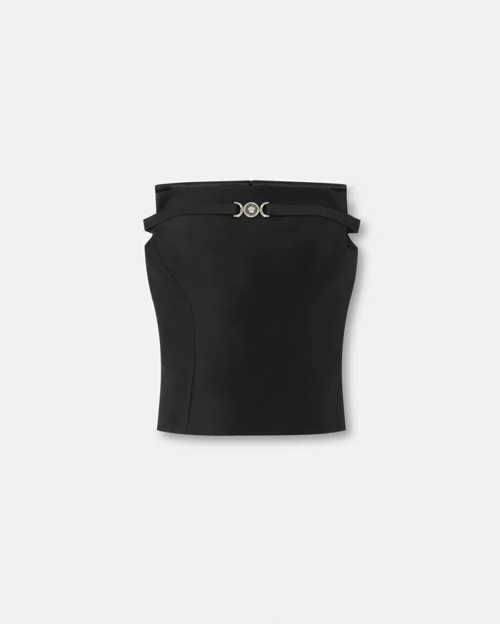 Versace Medusa 03995 Bustier Top Black Women Blouses and Tops
