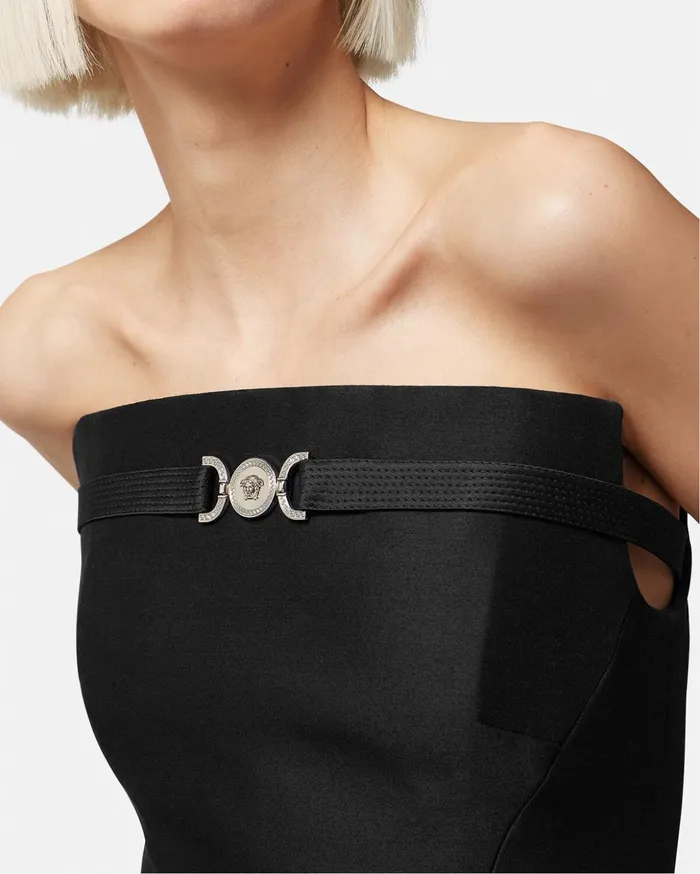 Versace Medusa 03995 Bustier Top Black Women Blouses and Tops