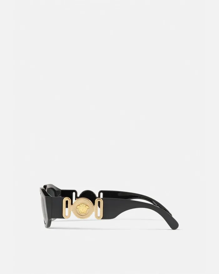 Versace Medusa Biggie Sunglasses Black WomenMen Sunglasses