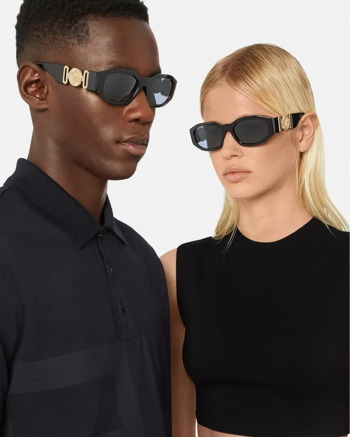 Versace Medusa Biggie Sunglasses Black WomenMen Sunglasses