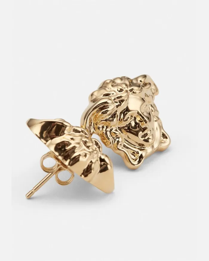 Versace Medusa Head Earrings Gold WomenMen Earrings