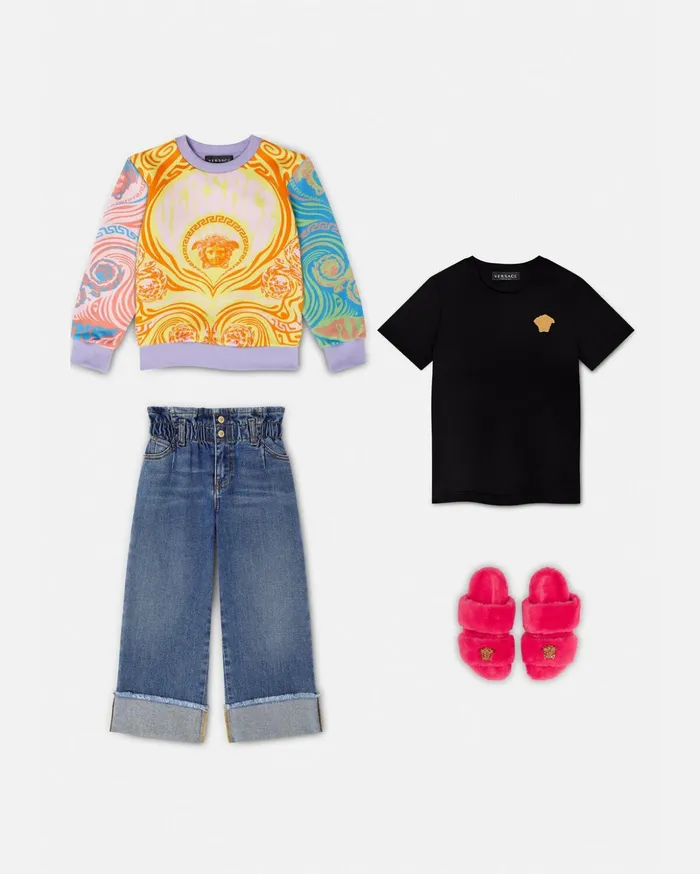 Versace Medusa Kids TShirt Black Children Clothing