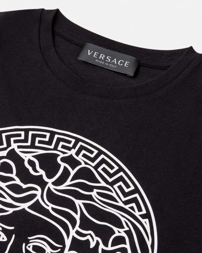 Versace Medusa Kids TShirt Black Children Clothing