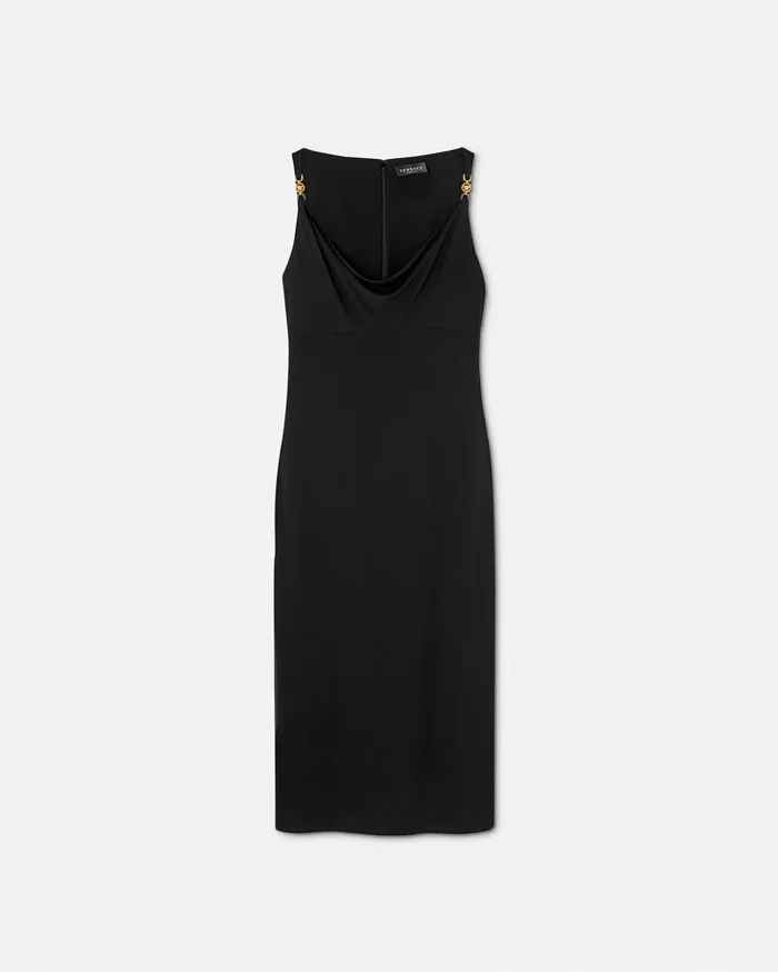 Versace Medusa Midi Dress Black Women Dresses