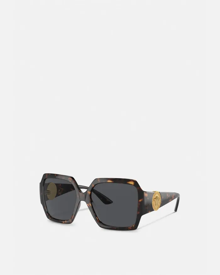 Versace Medusa Runway Sunglasses Havana Women Sunglasses