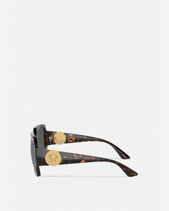 Versace Medusa Runway Sunglasses Havana Women Sunglasses