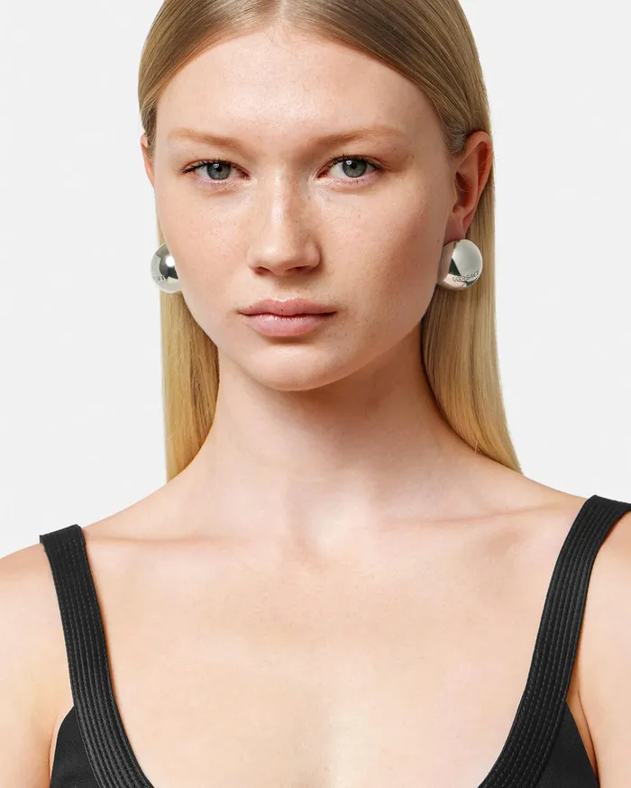 Versace Sphere Versace Tiles Earrings Silver Women Earrings