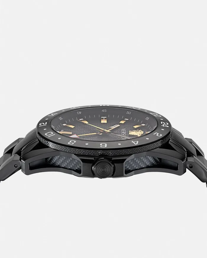 Versace Sport Tech Gmt Watch Black Men Watches