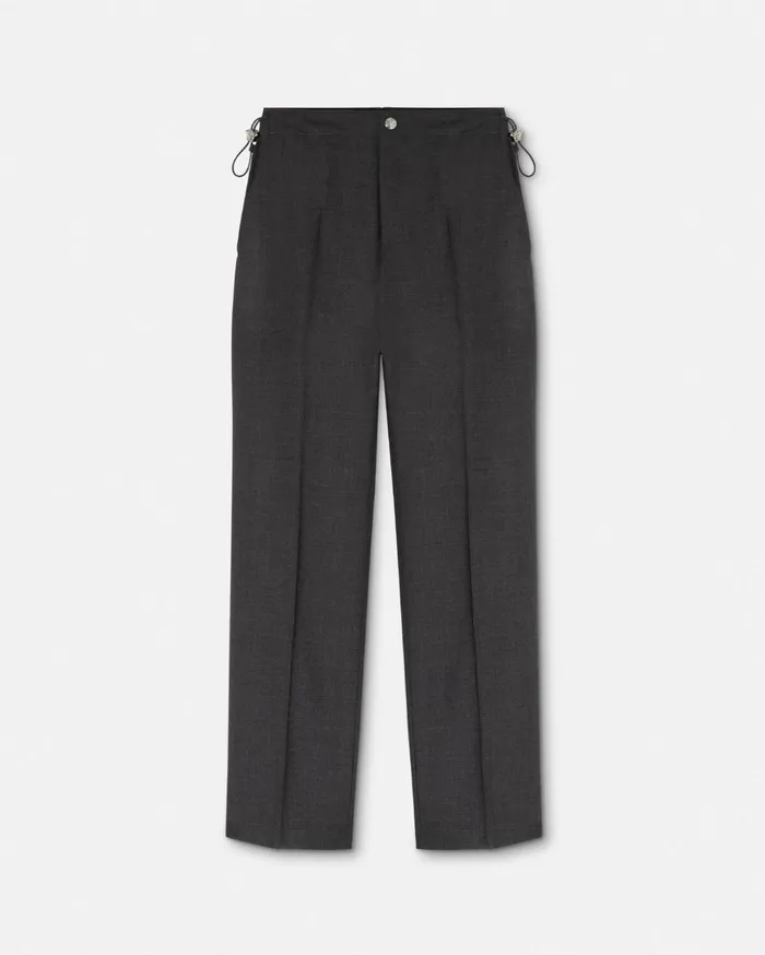 Versace StraightFit Trousers Gray Men Pants and Shorts