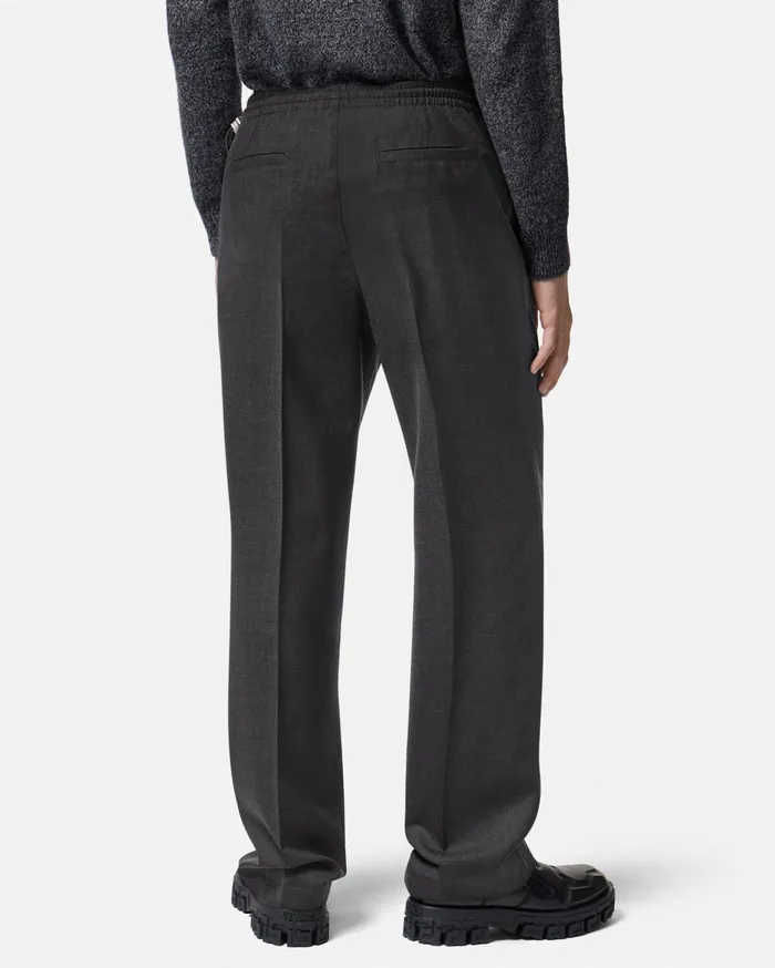 Versace StraightFit Trousers Gray Men Pants and Shorts