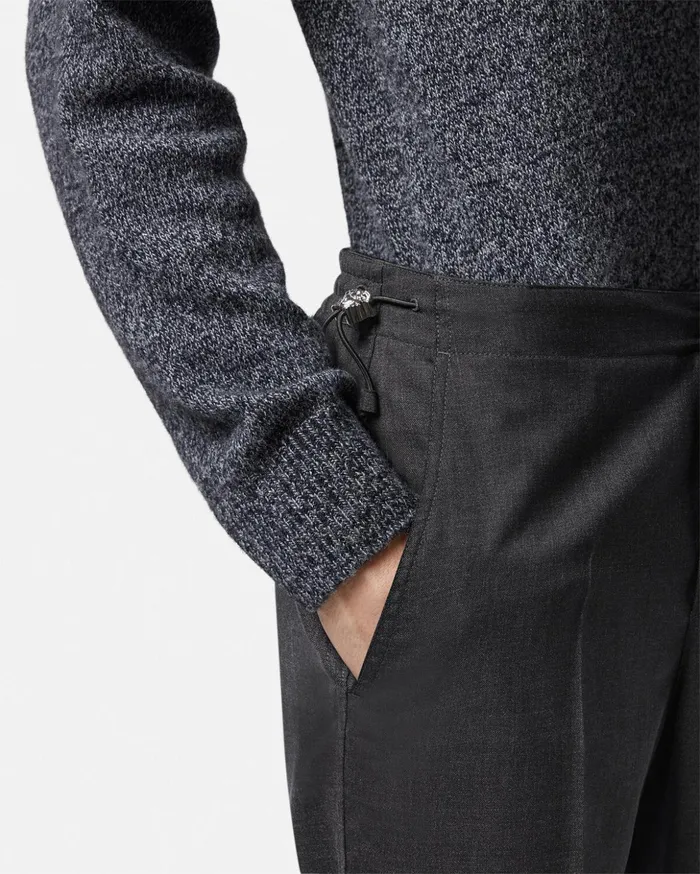Versace StraightFit Trousers Gray Men Pants and Shorts