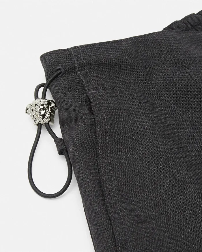 Versace StraightFit Trousers Gray Men Pants and Shorts