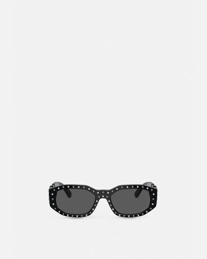 Versace Studded Medusa Biggie Sunglasses Black WomenMen Sunglasses
