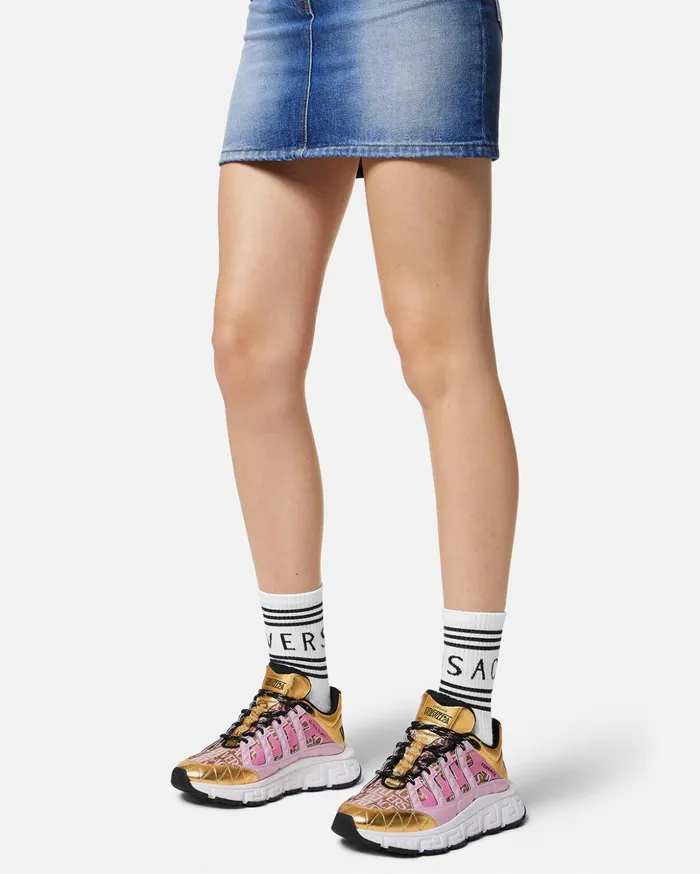 Versace Trigreca Trainers Pink Women Sneakers