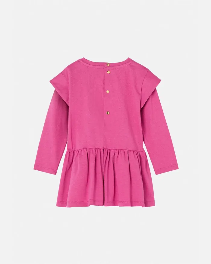 Versace Varsity Versace Logo Baby Dress Fuchsia Children Clothing