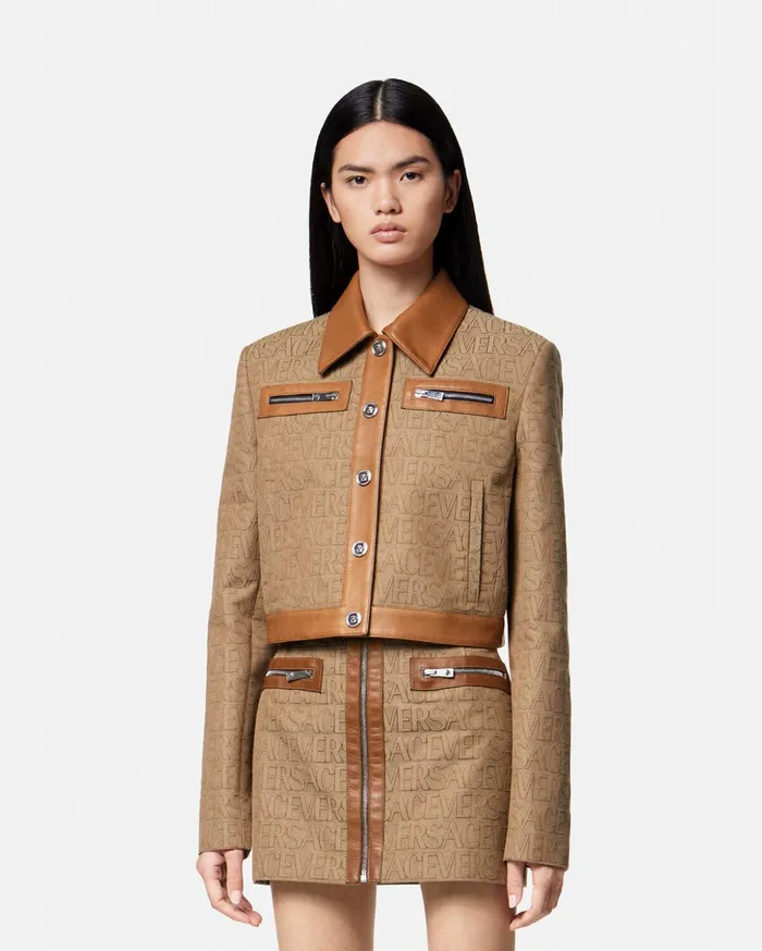Versace Versace Allover Blouson Jacket Print Women Jackets and Coats