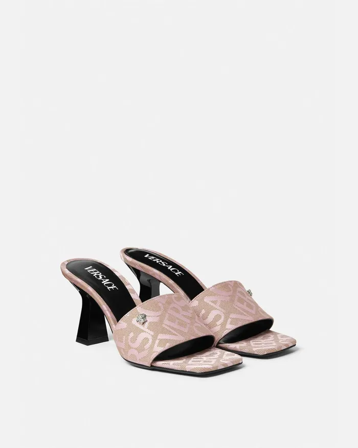 Versace Versace Allover Mules Pink Women Sandals