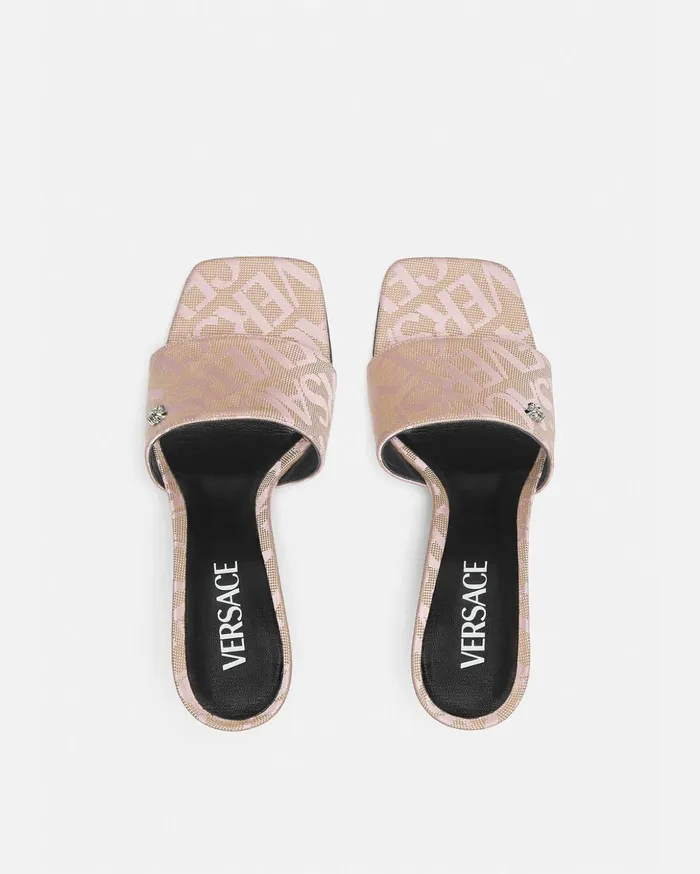 Versace Versace Allover Mules Pink Women Sandals