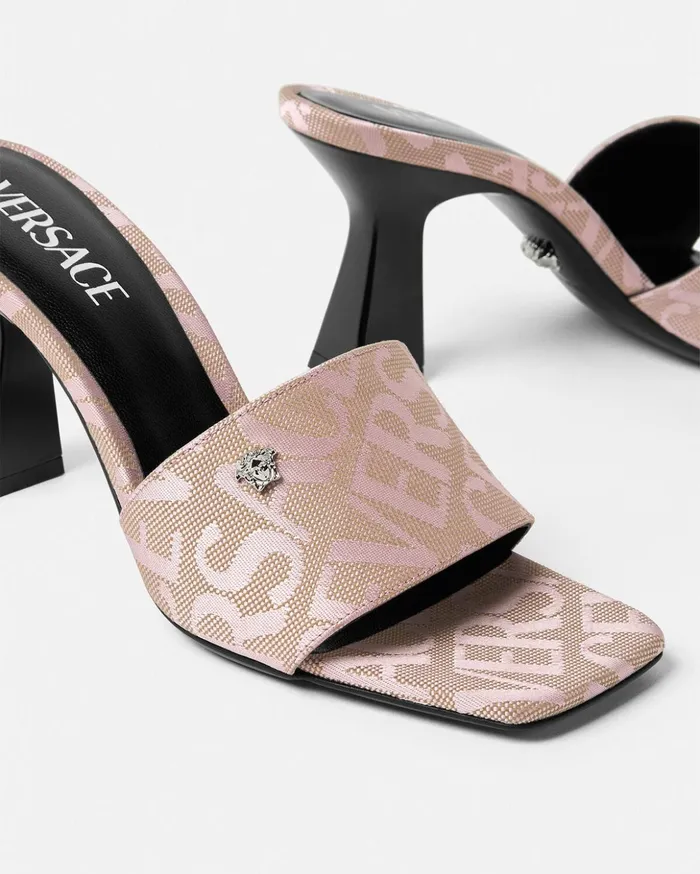 Versace Versace Allover Mules Pink Women Sandals