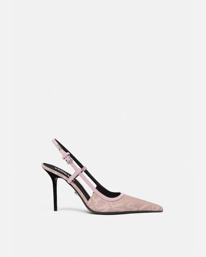 Versace Versace Allover Slingback Pumps Pink Women Pumps
