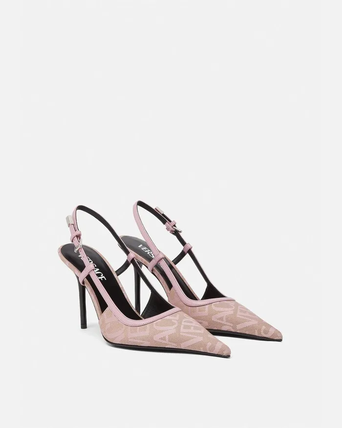 Versace Versace Allover Slingback Pumps Pink Women Pumps