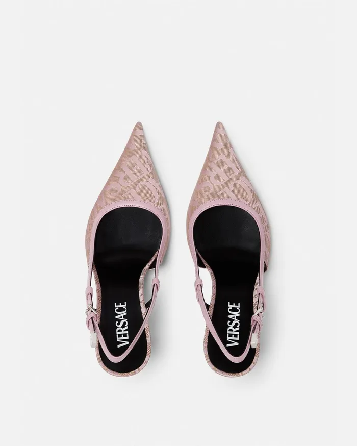 Versace Versace Allover Slingback Pumps Pink Women Pumps