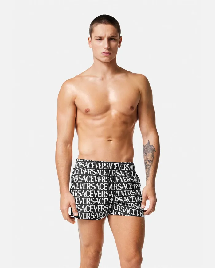 Versace Versace Allover Swim Shorts Black Men Swimsuits