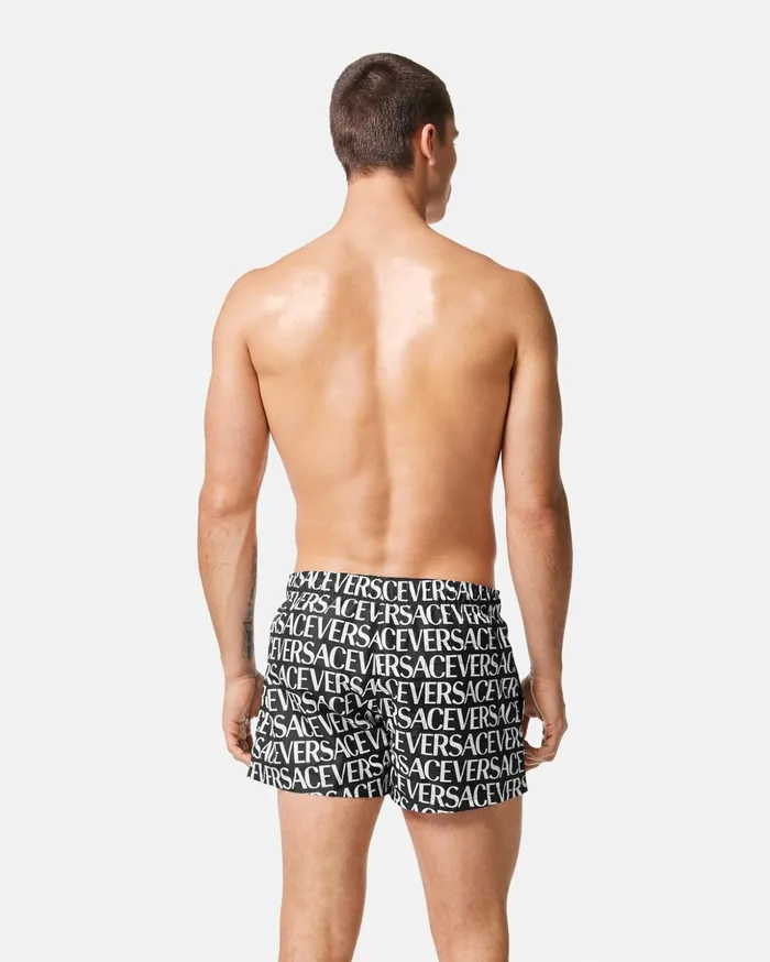Versace Versace Allover Swim Shorts Black Men Swimsuits