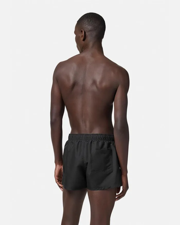 Versace Versace Film Titles Swim Shorts Black Men Swimsuits