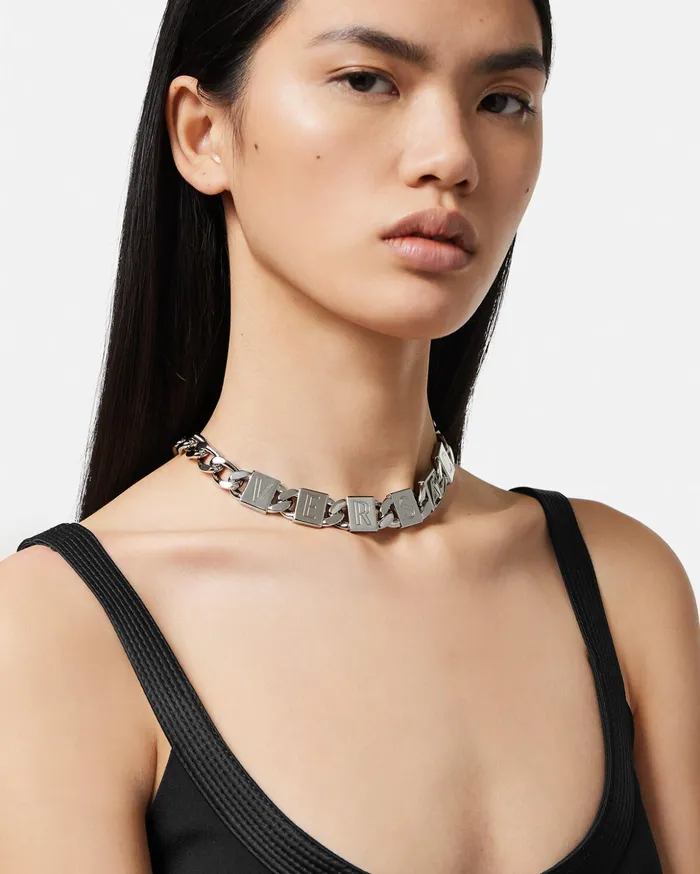 Versace Versace Tiles Necklace Silver Women Necklaces