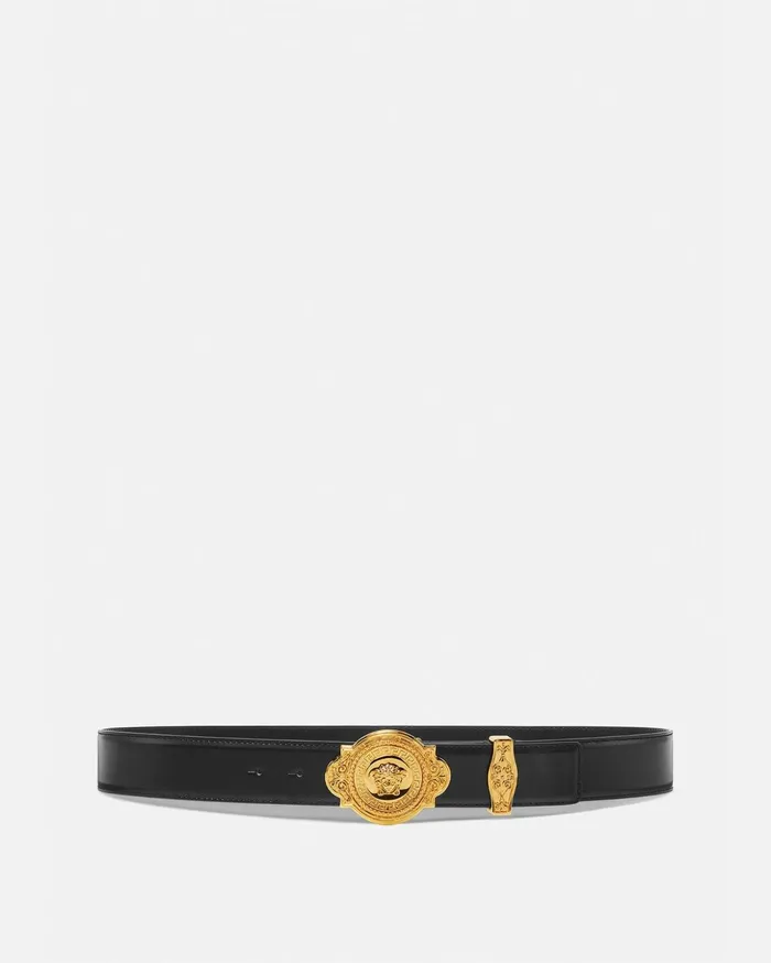 Versace Versace Western Leather Belt Black Men Belts