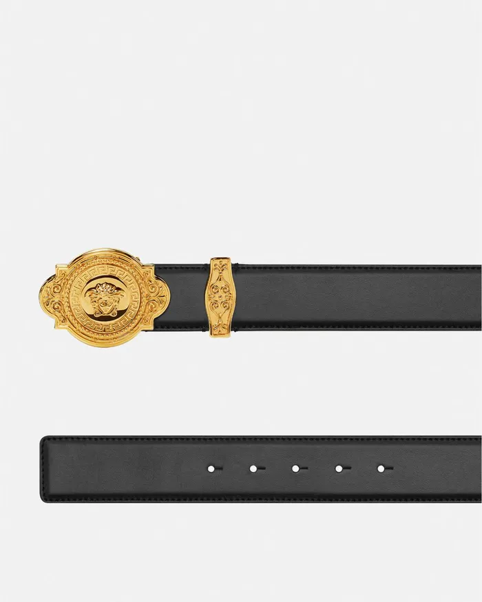 Versace Versace Western Leather Belt Black Men Belts