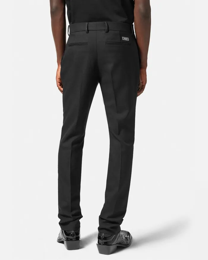 Versace Wool Formal Pants Black Men Blazers and Suits