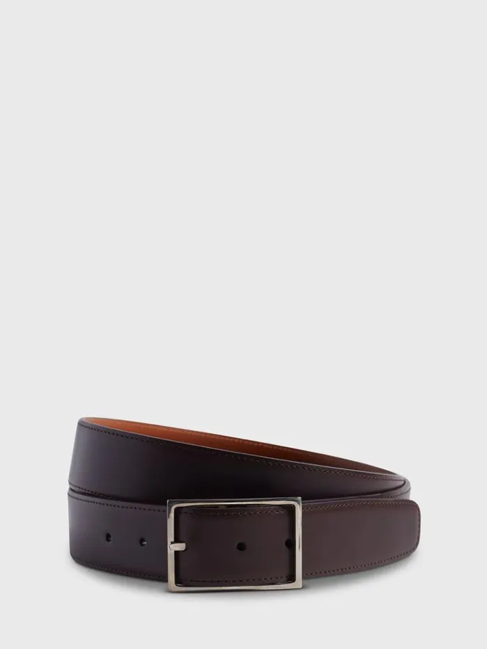 Vitello Cordo Reversible Belt Dkbrowncog Men Paul Stuart Belts