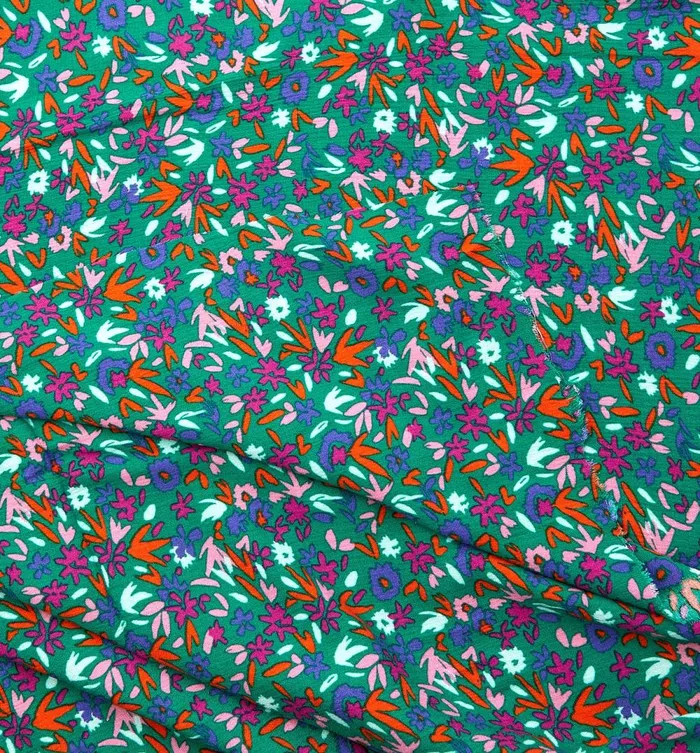Women 3m Crinkle Viscose Fabric Cut 8211 Imprime Gazon Promod Fabric Cuts And Patterns