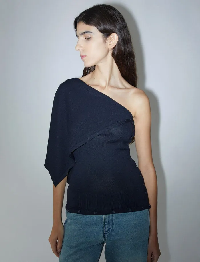 Women Adelina Navy Paloma Wool Tops