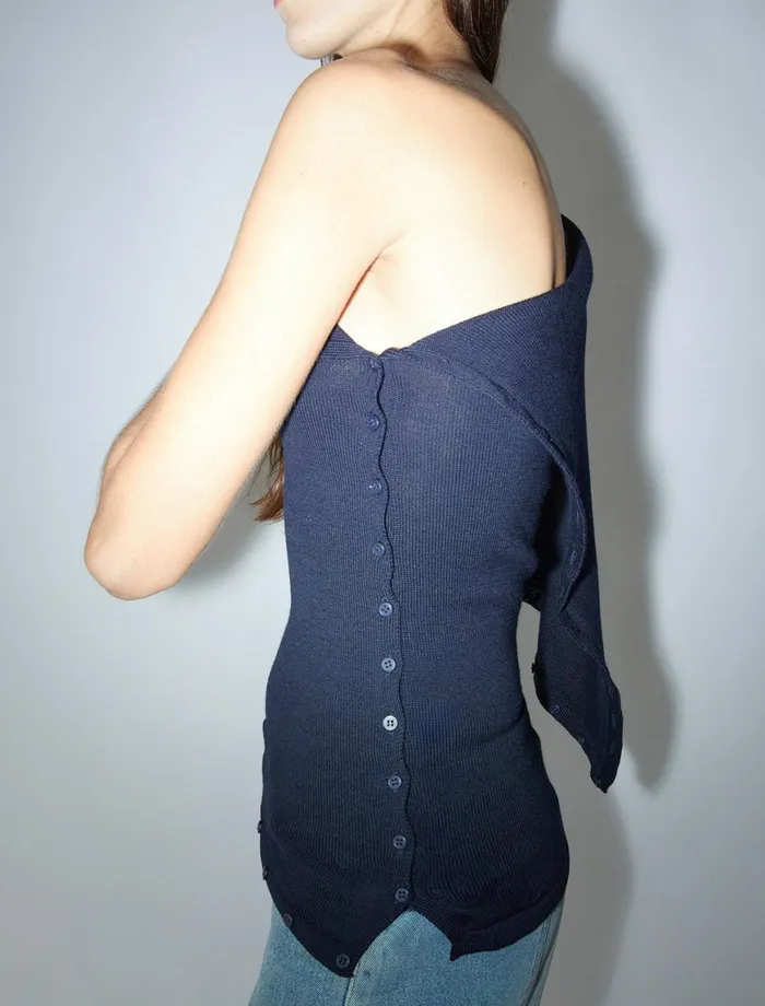 Women Adelina Navy Paloma Wool Tops