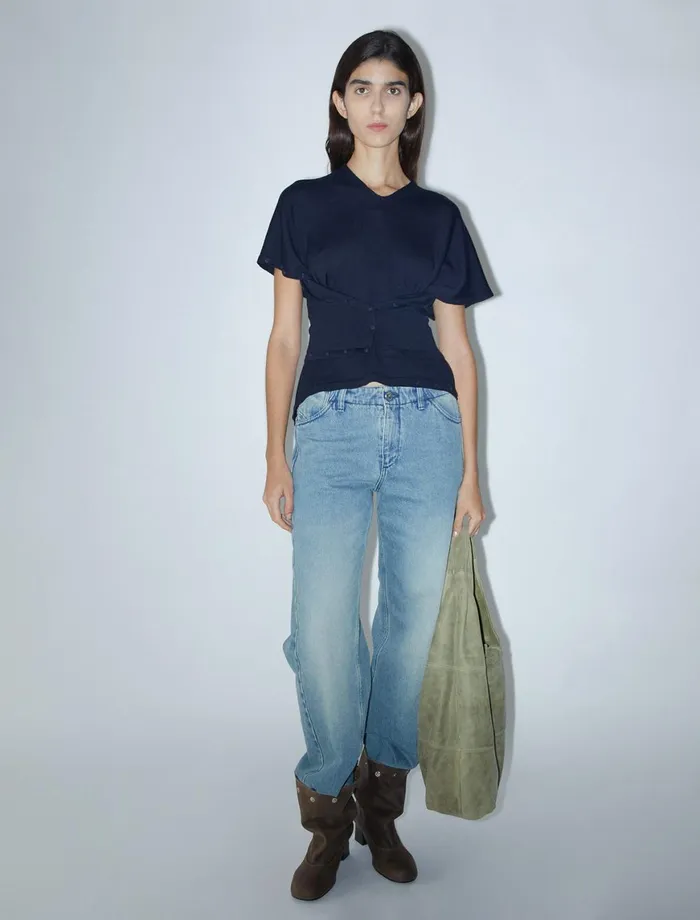 Women Adelina Navy Paloma Wool Tops