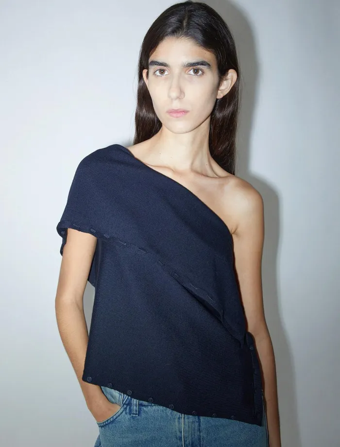 Women Adelina Navy Paloma Wool Tops