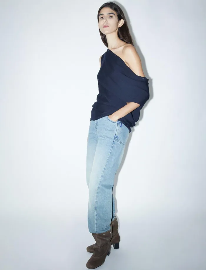 Women Adelina Navy Paloma Wool Tops