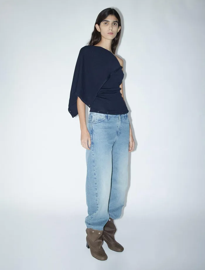 Women Adelina Navy Paloma Wool Tops