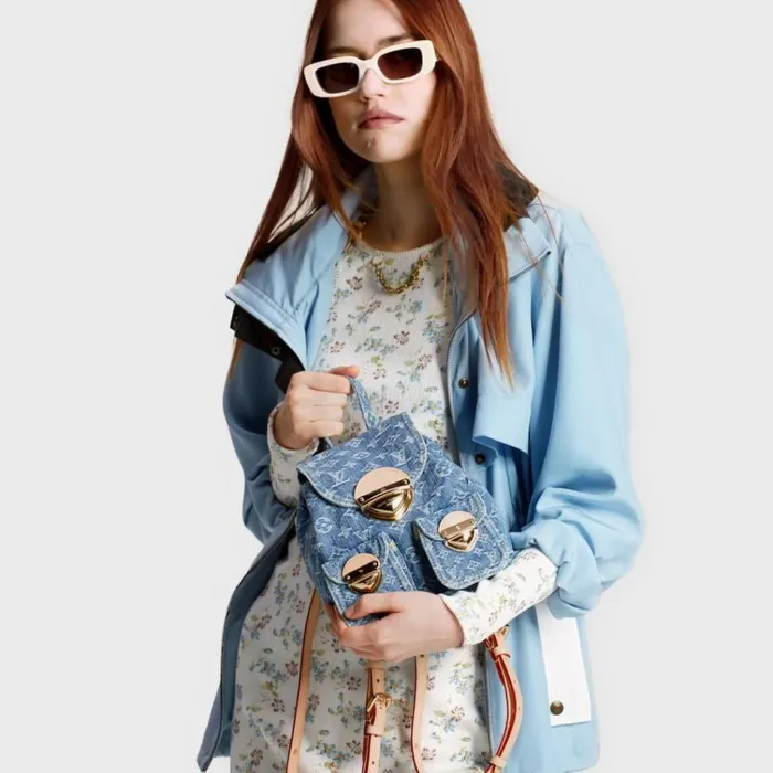 Women Backpacks Louis Vuitton Louis Vuitton M46836 Venice Denim Blue 8211 Louis Vuitton Handbag Store