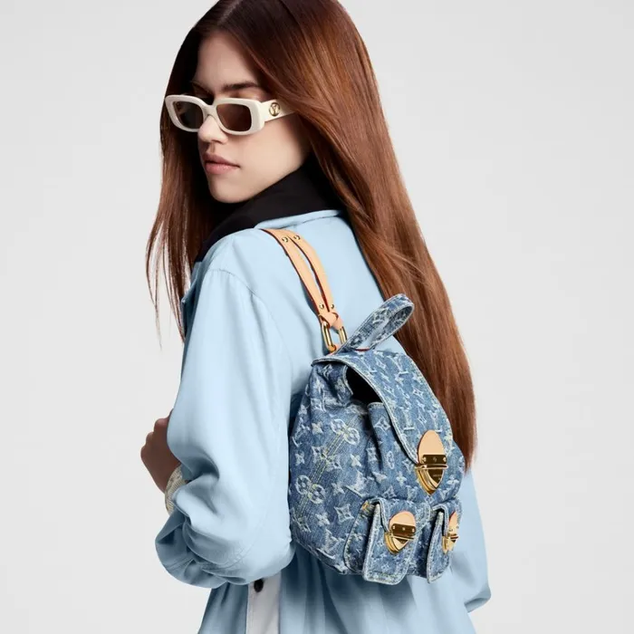 Women Backpacks Louis Vuitton Louis Vuitton M46836 Venice Denim Blue 8211 Louis Vuitton Handbag Store