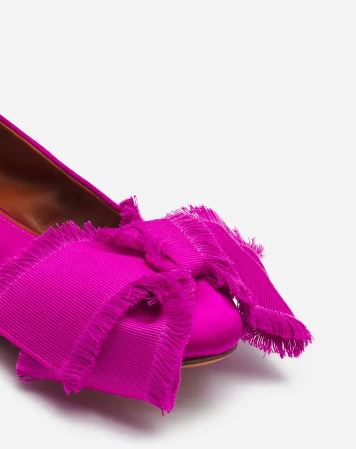 Women Ballerinas Lanvin Ballerina Flat With A Satin Bow Fuchsia Women Ballerinas Lanvin Ballerina Flat With A Satin Bow Fuchsia