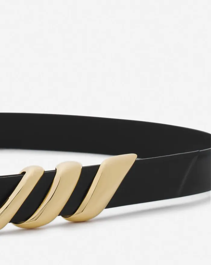Women Belts Lanvin Mlodie Ribbon Leather Belt Black Women Belts Lanvin Mlodie Ribbon Leather Belt Black