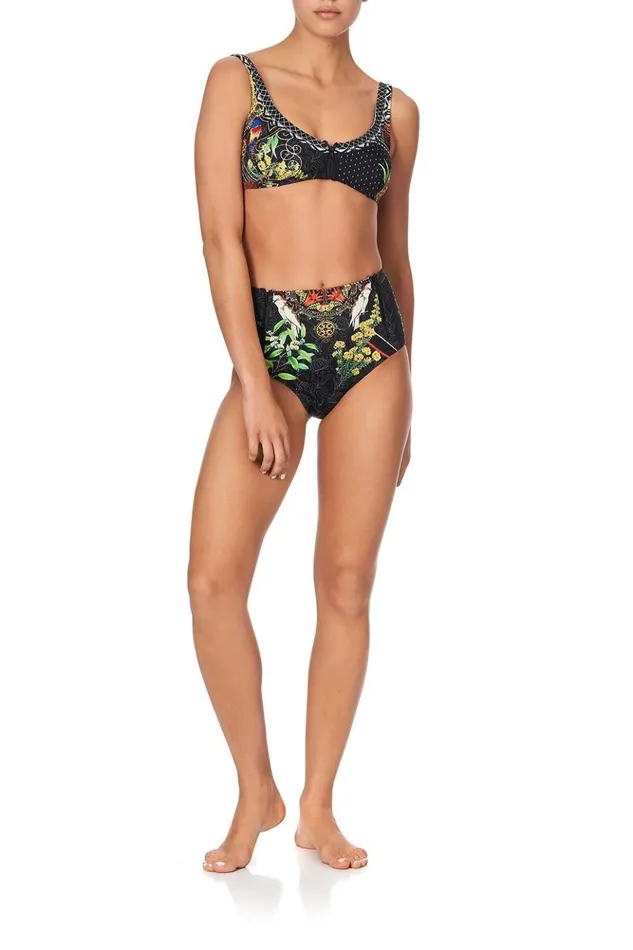 Women Bikinis Camilla Zip Front Crop Bra Blackheath Betty