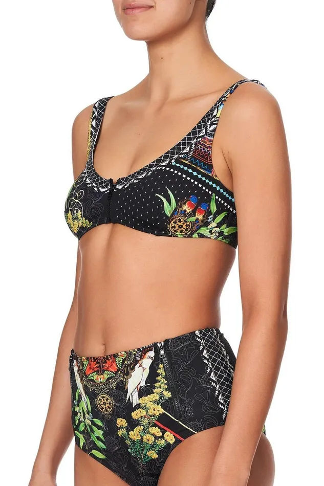 Women Bikinis Camilla Zip Front Crop Bra Blackheath Betty